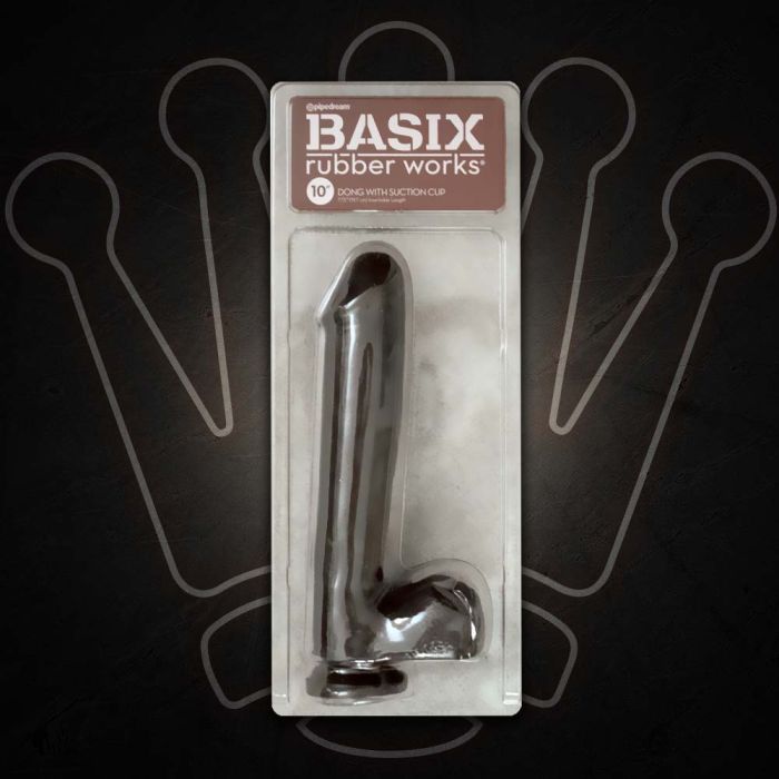 BASIX RUBBER WORKS 10″ DONG W/SUCTION