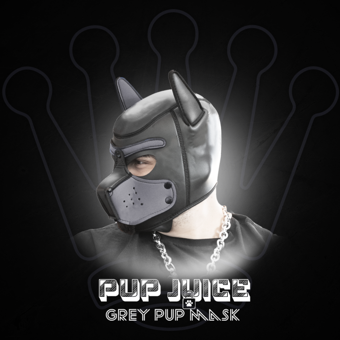 PUP JUICE – PUP PLAY PUPPY HOOD (GREY)