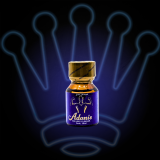Adonis 10ml popper bottle with sleek label and classic masculine design, isobutyl formula