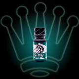 Coy 10ml popper bottle with minimalist label and soft, seductive branding