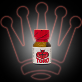 Toro 10ml popper bottle with bold bull-themed label – premium isobutyl nitrite solvent from The Popper King